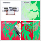 guangyintong Glow in The Dark Heat Transfer Vinyl HTV Rolls, 12" x 8ft Luminous Fruit Green Iron on Vinyl for T-Shirts Costumes, PU Elastic HTV Vinyl for All Cutter Machines Easy to Cut & Weed