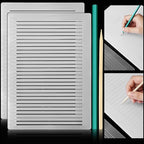 2 Packs Plastic Straight Line Stencil Template for Journaling Spacing Line Lettering Guide 11 Inch Scale Writing Ruler Envelope Addressing Template with Bamboo Stick and 2B Pencil for Paper Card Aids
