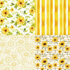 Sunflower Scrapbook Paper Pad 6×6 inch, 24 Sheets Single-Sided Craft Paper for DIY Crafting, Card Making, and Scrapbooking – Ideal for Summer Themed Projects