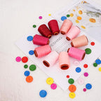 10 Pcs Sewing Thread, All Purpose Sewing Thread, 10 Spools Assorted Colors Each 800 Yards of Polyester Threads for Sewing Machine, Hand Stitching, Quilting, Serger (Pink Color System)