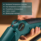 WINONS Hot Knife Foam Cutter Tool with Sled - 300W, Styrofoam Cutter WFC0014 with Numbered Temperature Controller - 710°C Max Temp, Hot Wire Foam Cutting Tool for Different Projects (Kit of 12)
