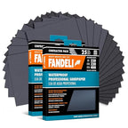 Fandeli | Waterproof Sandpaper | Assorted Grits (220, 320, 400) | 50 Sheets of 23 x 28 cm | Waterproof Car Sandpaper | Sanding Paint | Sanding Varnish