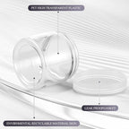 SATINIOR 36 Pieces 4 oz Plastic Jars with Lids Wide Mouth Airtight Reusable Container Acrylic Cosmetic Small Jars for Lotions Ointments Travel Toiletries Creams Make up Storage(Clear)