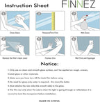Finnez Window Privacy Film Window Film 3D No Glue Glass Sticker for Glass Door Home and Office Heat Control Anti UV (35.4 Inch x 13.1 Feet, Rainbow Grove)