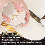 Whaline 12 Rolls Gold Foil Pattern Washi Tape Heart Dot Stripe Rainbow Masking Tape Set Decorative Wrapping Paper Tapes for Scrapbook Journal DIY Art Crafts