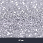 High Capacity 260g Metalic Glitter Shaker Bottle Package - Silver Fine Glitter for Tumbler, Jewelry Making, Epoxy Resin DIY Craft, Face Body Nail Art