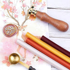 Bronze Wax Sealing Sticks, ONWINPOR 10pcs Glue Gun Wax Seal Sticks for Wax Seal Stamp, Melting Wax Seal Sticks for 0.43'' Glue Gun Wax Sealing Sticks (Antique Gold)
