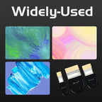 2 PCS Flat Paddle Paint Brush Set, Nylon Painting Brushes for Acrylic, Oil, Paint, Varnishes, Watercolor, Painter, Students, Artist and Watercolor Brushes Paints (1''&2'')