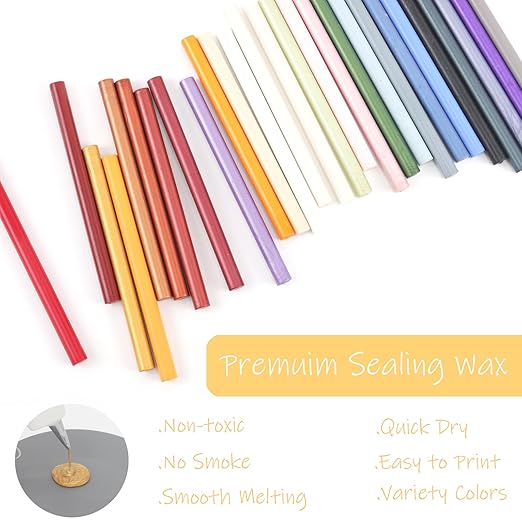 52pcs Pearl White Sealing Wax Sticks for Glue Gun, Seal Stamp, Envelope Letter, Wedding Invitation Craft Adhesive - Mini Size, Great Gift Ideas