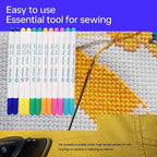 Dinggaogao 12 Pieces Water-Erasable Fabric Pen Set - 6 Colors for Sewing, Embroidery & DIY Tracing Tools