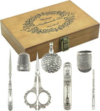 Vintage Embroidery Scissors Set, European Style Stainless Steel Sewing Tools for Sewing, Craft, Art Work, Needlework, Silver