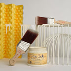 Dixie Belle Paint Company Chalk Finish Furniture Paint - Buttercream (32oz) - Matte Creamy White Chic Chalk Mineral DIY Furniture Paint