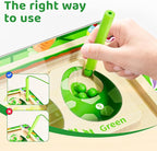 Magnetic Color and Number Maze,Dinosaur Eggs Montessori Toys for 2 3 4 5 Year Old,Counting Matching Learning Toys,Easter Birthday Gifts for Kids