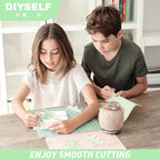 DIYSELF 8 Pack Box Cutter, Box Cutter Retractable Letter Opener, Cute Utility Knife Exacto Knife for School, Razor Knife for Crafts, Paper, Packages, Small Box Cutters Bulk for Women Girls