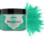 Mica Powder - 100g Mica Powder for Epoxy Resin - Metallic Color Pigment for Resin, Soap, Bath Bombs, Eye Shadow, Nails, DIY Crafting Projects etc. (Blue Green)