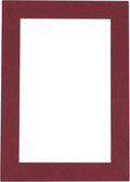 8x10 Mat Bevel Cut for 5x8 Photos - Acid Free Maroon Red Precut Matboard - For Pictures, Photos, Framing - 4-ply Thickness