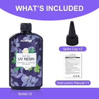 UV Resin 250g, DUDONGA Low Viscosity Crystal Clear Ultraviolet Thin Epoxy Resin, Quick-Curing & Low Shrinkage UV Glue Kit for Crafts, Jewelry Making, Casting