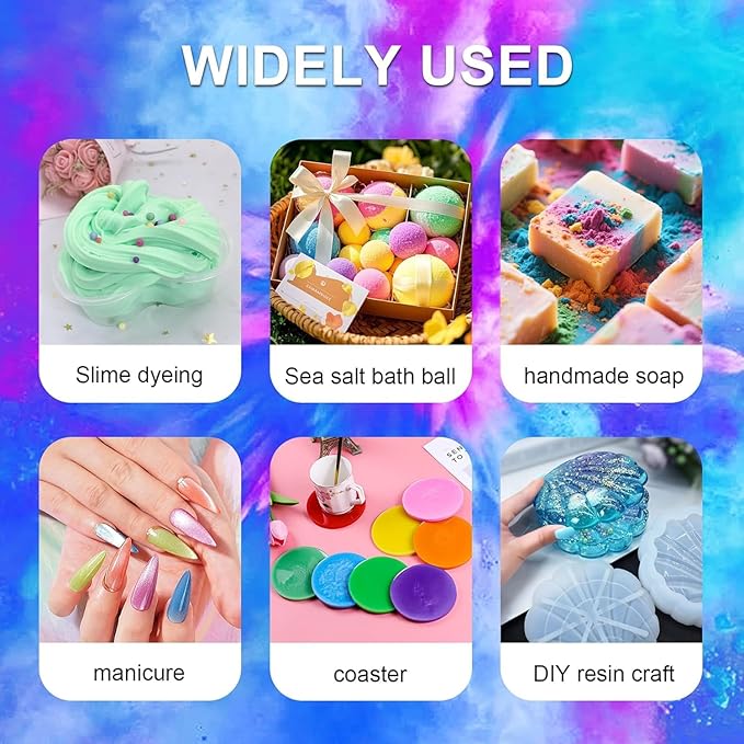 Premium Diamond Mica Powder Pigment- for Epoxy, Resin, Soap, Paint, Woodworking, Acrylic Pouring, Bath Bombs, Fishing Lures - DIY Arts and Crafts Additive (Diamond Vibrant Pinkish-Purple)