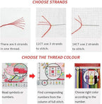 DMCVIVR Stamped Cross Stitch Kits for Adults Beginners Embroidery Kits 11CT Needlepoint Kits Cross Stitch Patterns Embroidery Patterns&Moon Tree 18x18 inch