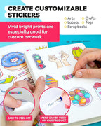 Sticker Paper for Inkjet Printer - (30 Sheets), 8.5 x 11" Letter Size, Matte Sticker Paper - Ideal for Crafting and Printing Vibrant, Long-Lasting Designs