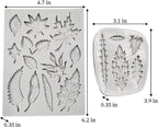2PCS Leaf Silicone Molds, Tree Leaves Shape Cake Fondant Mold, 3D Unique Chocolate Candy Jello Biscuit Dessert Mold, Resin Plaster Polymer Clay Soap Mold, Cake Decorating Tool
