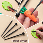Amrules Clay Tools Kit, 27 PCS Pottery Tools, Practical Polymer Clay Sculpting Tools Kit, Air Dry Clay Tools Set for Adults, Pottery Craft, Dotting, Carving, Drawing, Molding, Modeling, Shaping