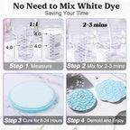 LET'S RESIN EPOXY RESIN White Epoxy Resin,44OZ Bubble Free & High-Gloss Epoxy Kit,Self Leveling Resin and Hardener for Art Crafts,Jewelry Making,Wall Clock