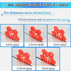 Tile Spacers 300pcs Reusable Multi Size Horseshoe U Shape Plastic Shims Upgraded 5 Sizes in 1 Spacer Tile Cross Spacer Floor Tile Leveling, Suit for 1-1.5-2-2.5-3mm(1/32)(1/16'')(5/64)(3/32)(1/8")Gap