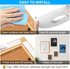 Double Sided Foam Tape 0.5In x 52.5FT 2 Pack, Mounting Tape Heavy Duty, Strong Adhesive Weatherproof Seal Strips for DIY Craft Picture Poster, Car & Gap Filling Mountings, Home Office Decor (White)