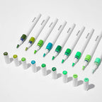 ROSYMENG 9 Color Acrylic Paint Pens,Quick-Drying Waterproof Acrylic Paint Markers, Soft Brush Tip Acrylic Markers for Canvas, Rock Painting, Wood, Stone, Glass, Ceramic, Fabric Painting, DIY Crafts