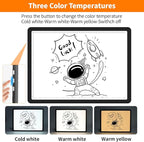 Elice Magnetic A3 Light Board with Bag for Diamond Painting, Tracing LED Light Box with Side Buttons, Super Bright Diamond Art Light Pad, Light Table for Drawing, Sketching, Weeding Vinyl - Black