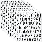 Outus 576 Pieces 8 Sheets Letters Stickers Self Adhesive Vinyl Letter Alphabet Number Stickers Mailbox Numbers Sticker, Decals for Classroom Decor, Sign, Door(Black,1 Inch)