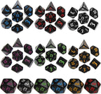 Yilloog Compatible with Dice Sets Bulk Polyhedral Dice with Drawstring Bag Multi Role Playing Table Game D4 D6 D8 D10 D% D12 D20 (418 Pcs,Assorted Style)