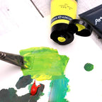 Artecho Yellow Acrylic Paint, Yellow Mid Paint (120ml / 4.05oz) Tubes, Art Craft Paints for Canvas, Rock, Stone, Wood, Fabric, Art Supplies