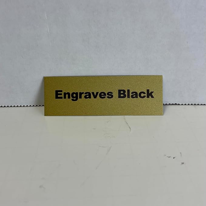 Blank Metal Plates for Laser Engraving - 4 Pack | Aluminum Sheets 0.020" Thick | CO2, Diode, Fiber Laser Compatible | Multiple Sizes & Colors (Gold (engraves black), .75x2 inch)