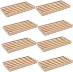 Wooden Domino Trays/Racks Set of 8 Mexican Train Domino Trays/Racks Double 12 Tiles Holders Rack Domino Tiles Holders Domino Wood Holder【 Dominoes not Included】