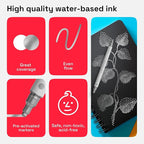 ARTISTRO 2 Silver Dual-Tip Acrylic Paint Pens - Multisurface Markers for Glass, Rock, Fabric, Wood, Plastic & More - 5mm Dot + 1mm Fine Tips