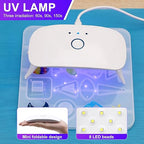 KISREL UV Resin with Light - 200g Upgraded Hard Type Crystal Clear Ultraviolet Curing UV Resin Kit, 8 Lamp Beads UV Light, Resin Kit with Light for Craft Jewelry Making