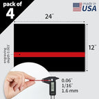 Trotec TroLase | 12"x24"x1/16", 4 Pcs | Black/Red | 2 Ply | Modified Acrylic | Laser Engraving Double Color Plastic Sheet | Engraving Blanks for Laser, Saw, Guillotine | Made in USA