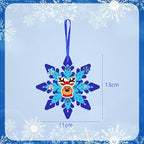 Fennoral 18 Pack DIY Snowflakes Craft Kit for Kids Make You Own Snowflake Foam Sticker Ornament DIY Christmas Arts and Crafts for Chirstmas Party Supplies Winter Christmas Tree Decoration