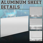 1 Pack 5052 Aluminum Sheet Metal 24" x 48" Aluminum Plate 1/8 (0.125'') Inch Thickness Rectangle Metal Panels for Industry Crafting Handcraft DIY Projects