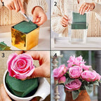 LOMIMOS 20PCS 3''Round Floral Foam Bricks,Wet Florist Floral Foam Block Flower Arrangement Supplies for Wedding Aisle Flowers Party Craft Project Spring Decoration