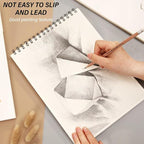 Deokke Sketchbook Top Spiral Bound Sketch Pad, 9 x 12 inch,100GSM Thick Paper,50 Sheets 100 Pages,Art Sketch Book Aesthetic Cute Drawing Writing Paper for Girls Women-Sun Moon