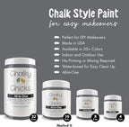 Chalky Chicks All-in-One Chalk Paint for Furniture or Cabinet - 8Fl Oz - Matte Finish Nailed It (Blueish Gray) for Metal, Wood Furniture Paint - No Sanding All-in-One for Home Decor & Crafts, USA Made