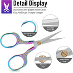 Small Gold Scissors-5 Inch Vintage Precision Scissors-Ultra Sharp Blade Shears,scotch scissors for Office Home School Sewing Fabric Craft Hair trimming,Facial,Beard,Eyebrow