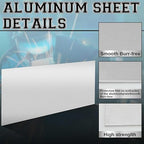 1 Pack 5052 Aluminum Sheet Metal 12" x 36" Aluminum Plate 1/8 (0.125'') Inch Thickness Rectangle Metal Panels for Industry Crafting Handcraft DIY Projects