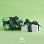 HUIHUANG Hunter Green Satin Ribbon 2 inch Double Side Green Satin Fabric Ribbon for Christmas, Crafts, Bows Making, Flower Bouquet Wrap, Gift Wrapping, Wedding Decor, Home Decor, Hairs-25 Yards/Roll