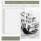 Sketch Book 8.5"x11", Spiral Sketchbook Pack of 2, SuFly 200 Sheets (68 lb/100gsm) Acid Free Sketch Pads for Drawing for Adults Spiral Bound with Hard Cover for Kids & Adults, 100 Sheets Each