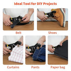Grommet Tool Kit, 3/8 Inch Handheld Eyelet Kit Hole Punch Grommet Eyelet Press Pliers with 300 Silver Anti-Rust Grommets for Tarp Leather Fabric Tent and So On