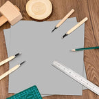 Yeaqee 2 Pcs 12 x 12 Inch Linoleum Block Rubber Carving Block Soft Linocut Blocks Large Linoleum Sheet Unmounted Lino Plates for Engraving Art Project Printmaking Artist Studio Supplies, Gray